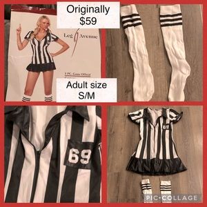 Leg Avenue HALLOWEEN costume. Sexy referee. Includes Dress and socks